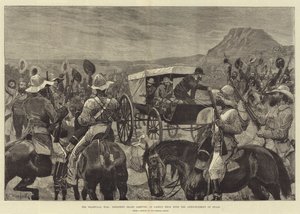 A Guerra do Transvaal, Presidente Brand chegando ao pescoço de Laing com o anúncio da paz